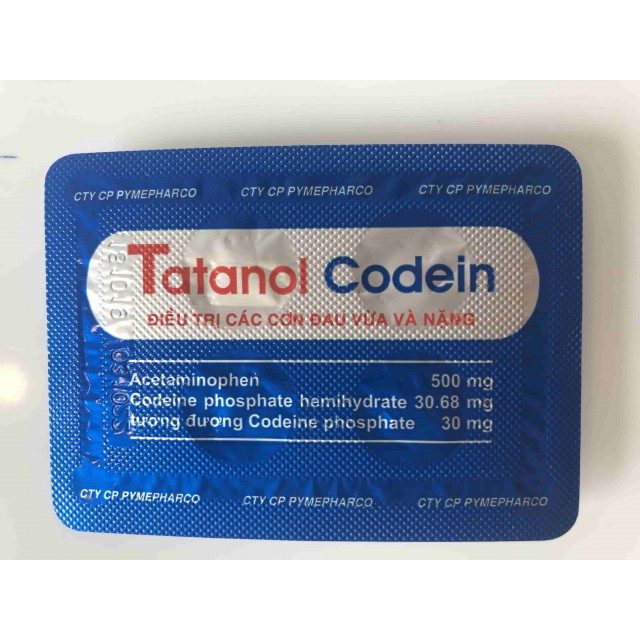 Tatanol Codein H/80 viên ( điều trị các cơn đau vừa và nặng)