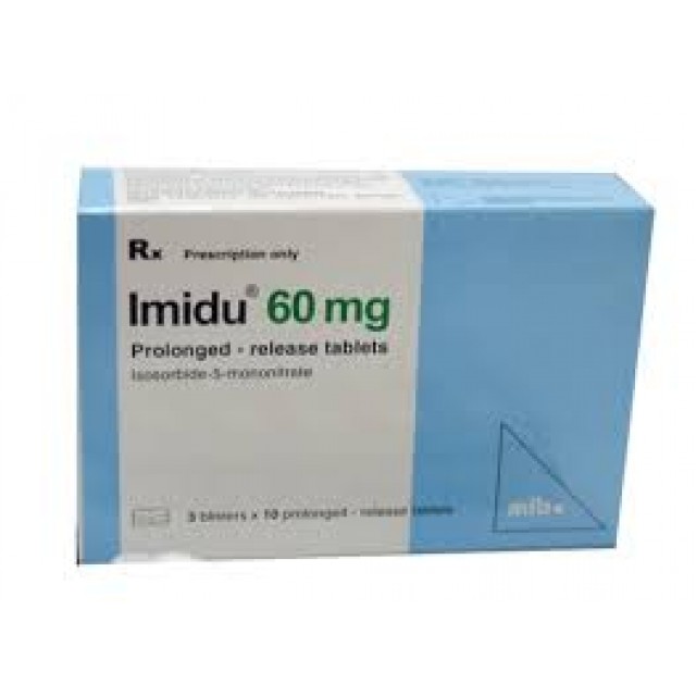 Imidu 60mg H/30 viên phòng ngừa cơn đau thắc ngực