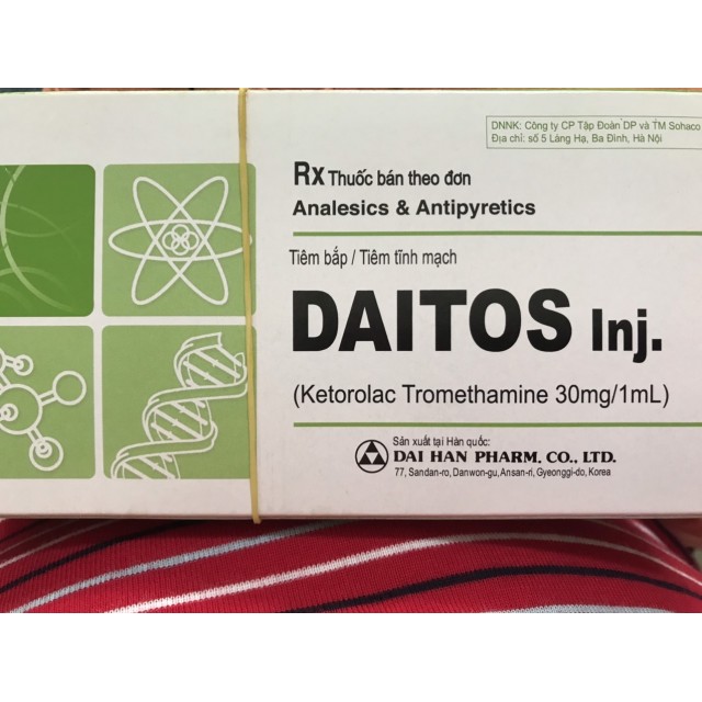 Daitos Inj ketorolac 30 mg/1ml H/10 ống