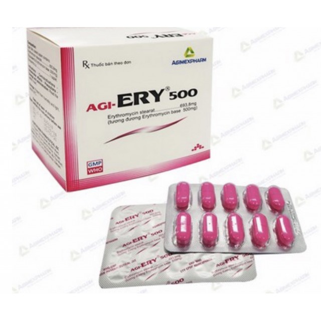 Erythromycin 500mg Mekophar H/100 viên
