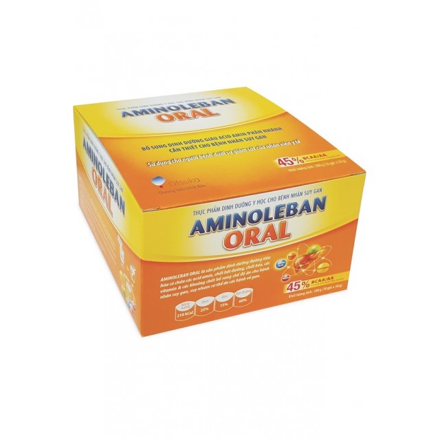Aminoleban Oral Hộp 10 gói 50g  dùng cho bệnh nhân suy gan
