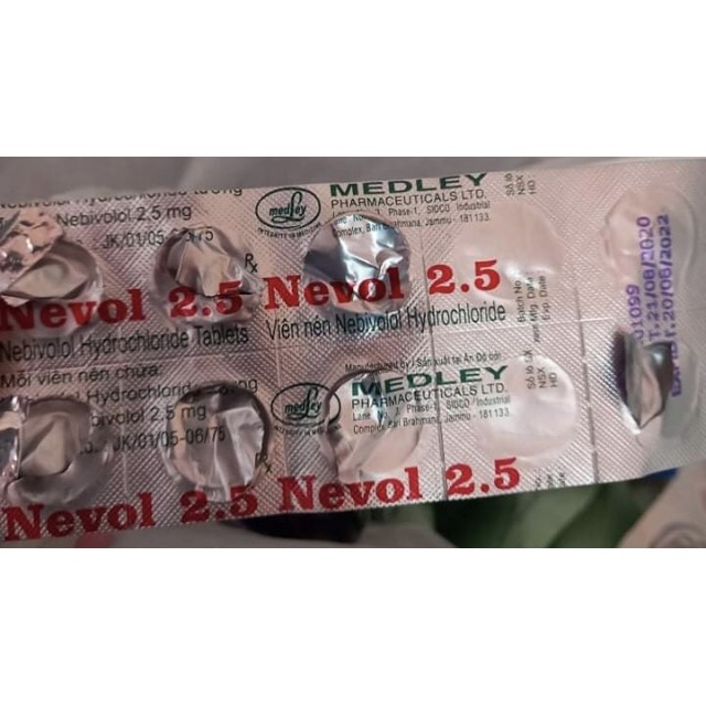 Nevol 2.5 mg H/100 viên ( thuốc trị cao huyết áp vô căn)