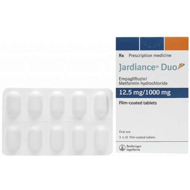 Jardiance Duo 12.5mg/1000mg H/30 viên ( thuốc trị tiểu đường)