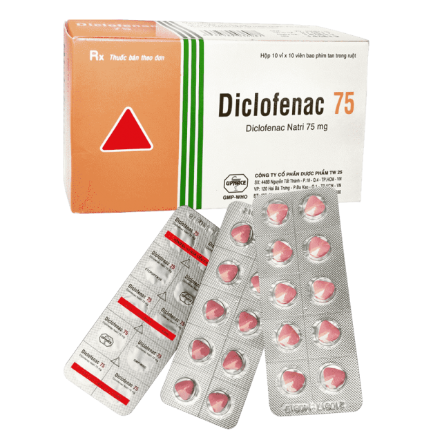 DICLOFENAC 75 mg H/100 viên- Dược TW 25