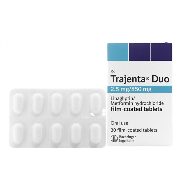 Trajenta Duo 2.5mg/850mg hộp 30 viên ( Thuốc trị tiêu đường)