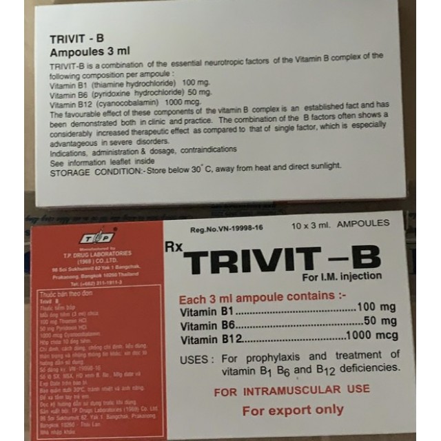 Trivit B Inj H/10 ống 3 ml