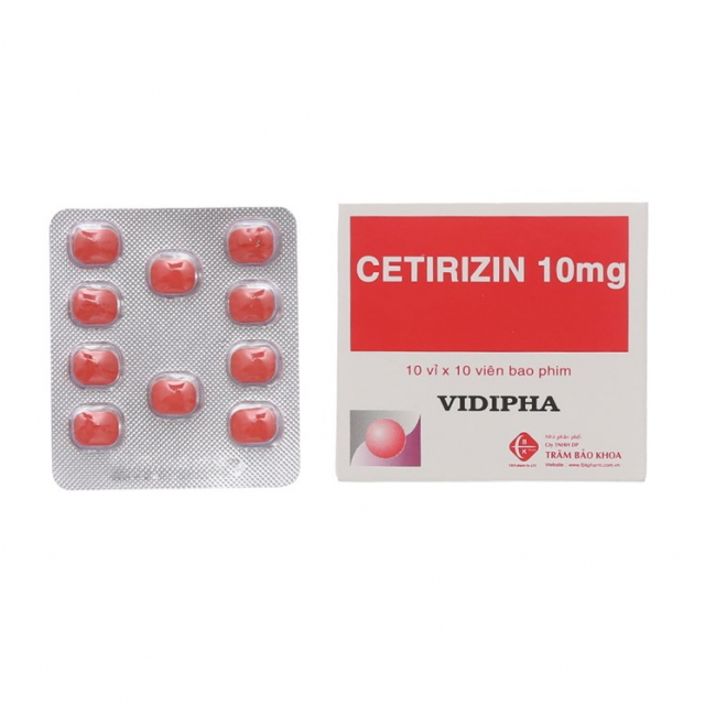 CETIRIZIN 10 mg H/100v VIDIPHA