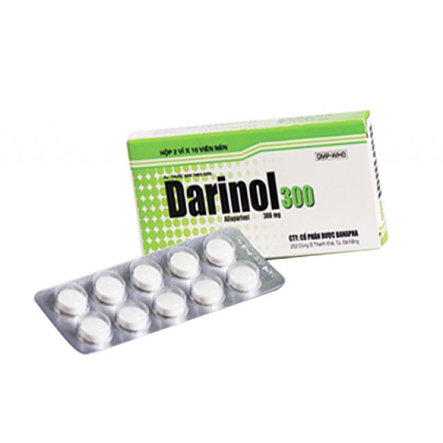 Darinol 300 mg ( Bệnh gút mãn tính) H/20 viên